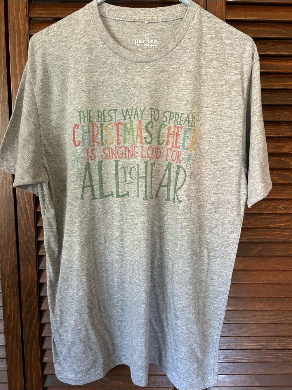 Gray Graphic Christmas Cheer T-Shirt
